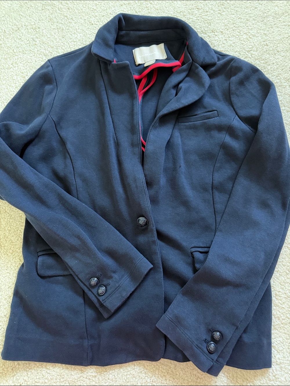 Banana Republic Women's Navy Single-Breasted Blazer Jacket - medium